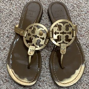 Tory Burch gold Miller sandals